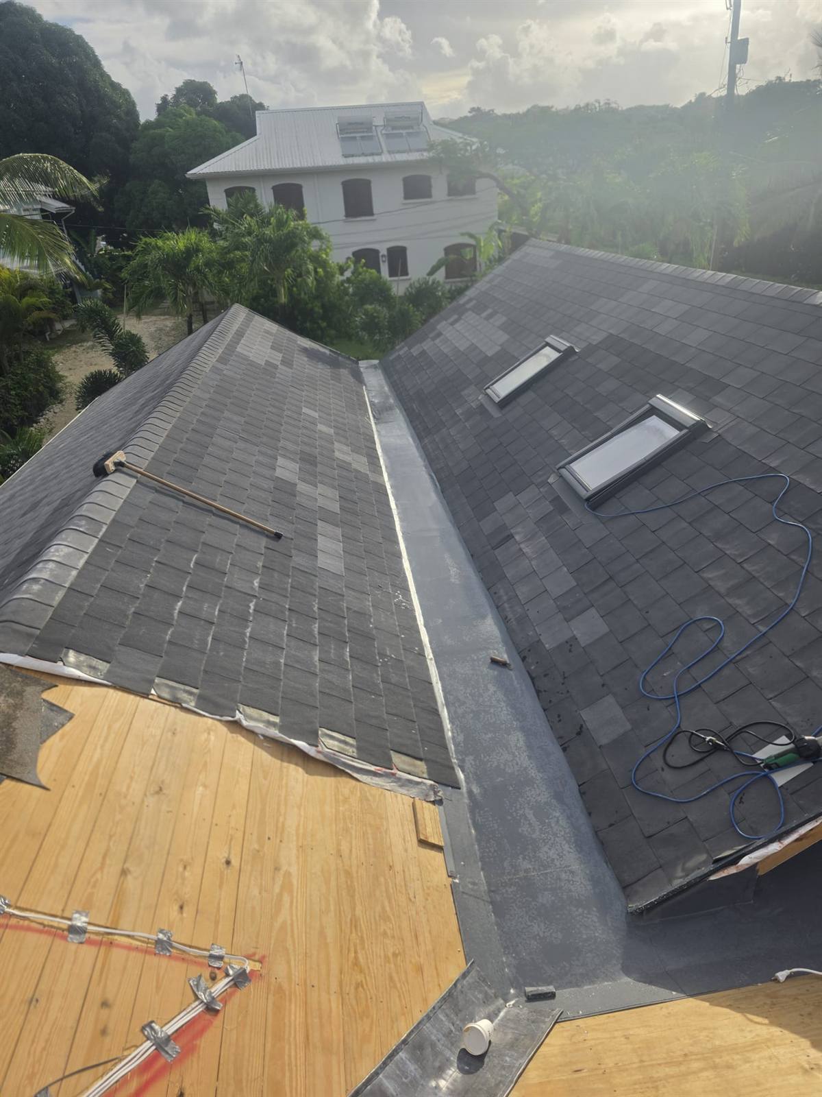 Completed Fatra single-ply valley, Barbados