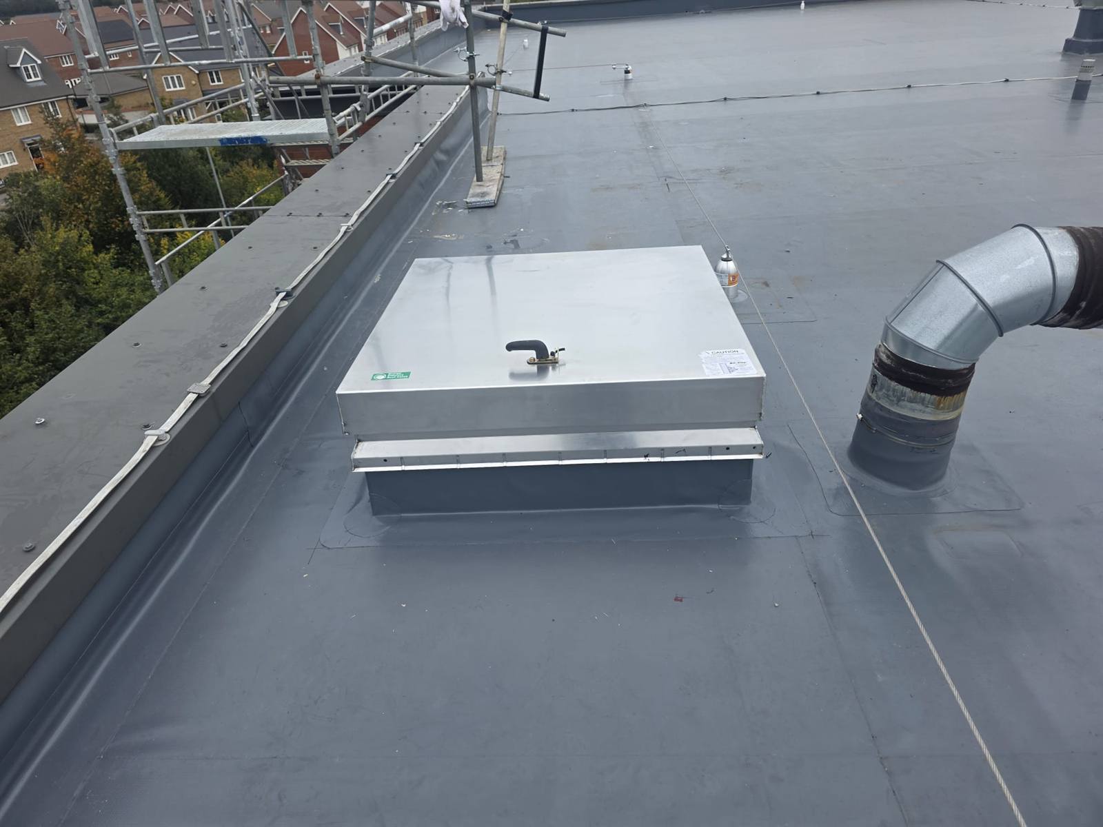 Single-ply commercial roof overlay, DAF Norfolk